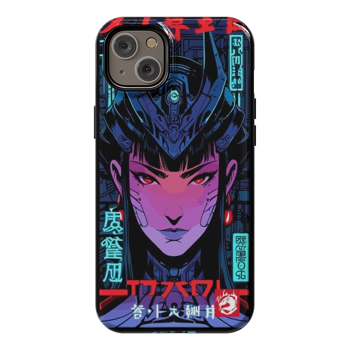 iPhone 14 Plus StrongFit Blue Woman Cyborg by LM2Kone