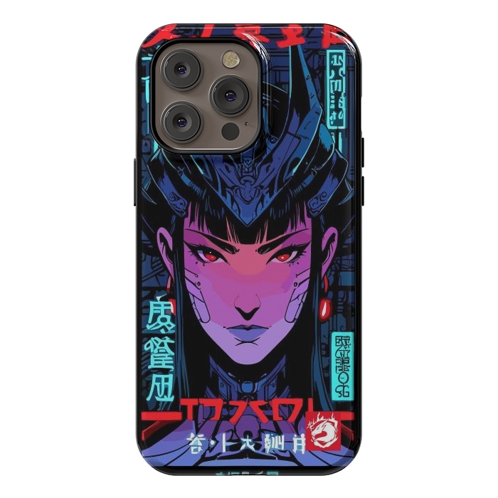 iPhone 14 Pro max StrongFit Blue Woman Cyborg by LM2Kone