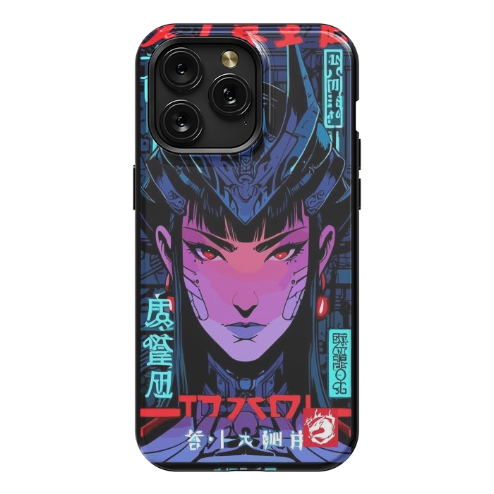 iPhone 15 Pro Max StrongFit Blue Woman Cyborg by LM2Kone