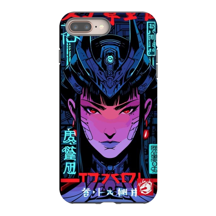 iPhone 7 plus StrongFit Blue Woman Cyborg by LM2Kone