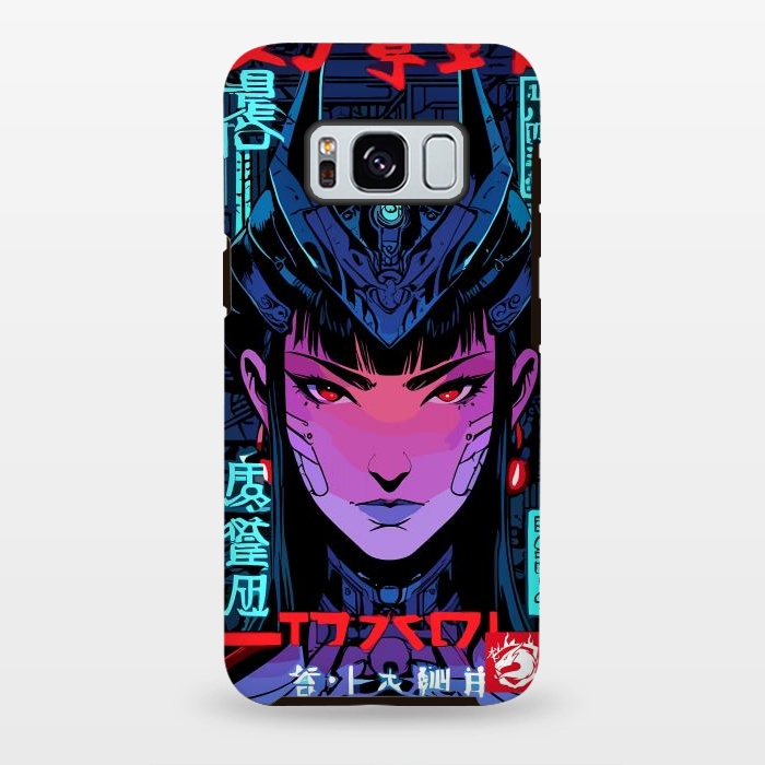 Galaxy S8 plus StrongFit Blue Woman Cyborg by LM2Kone