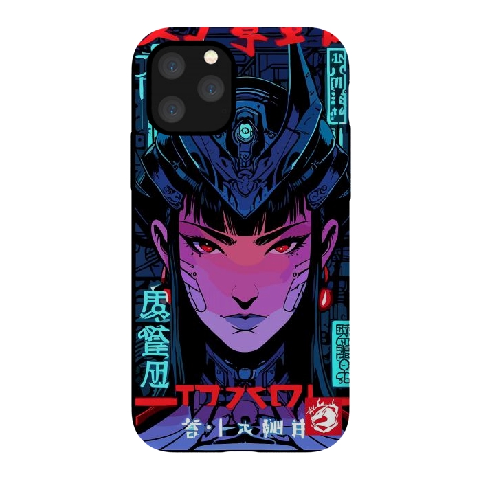 iPhone 11 Pro StrongFit Blue Woman Cyborg by LM2Kone