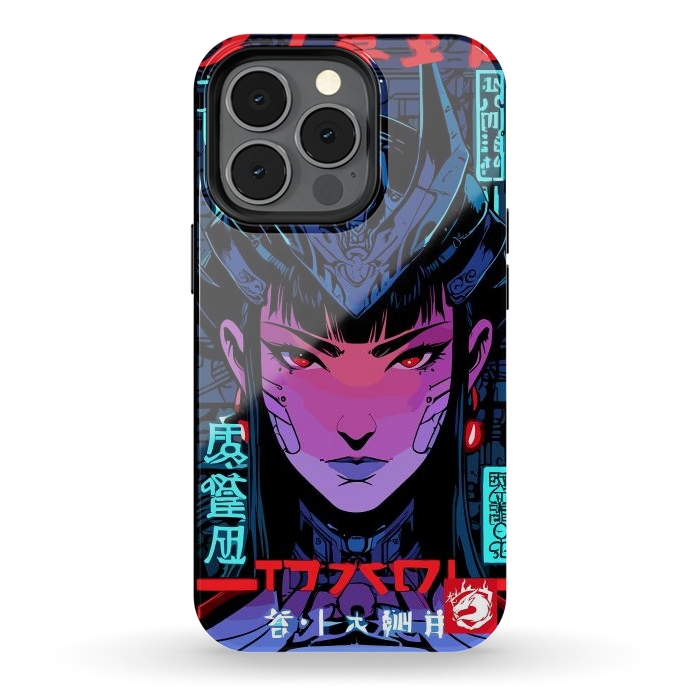 iPhone 13 pro StrongFit Blue Woman Cyborg by LM2Kone