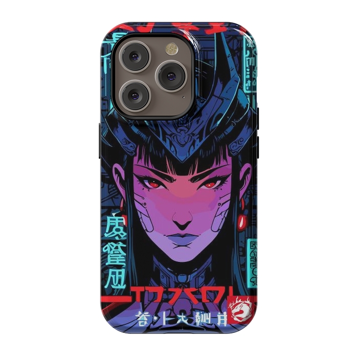 iPhone 14 Pro StrongFit Blue Woman Cyborg by LM2Kone