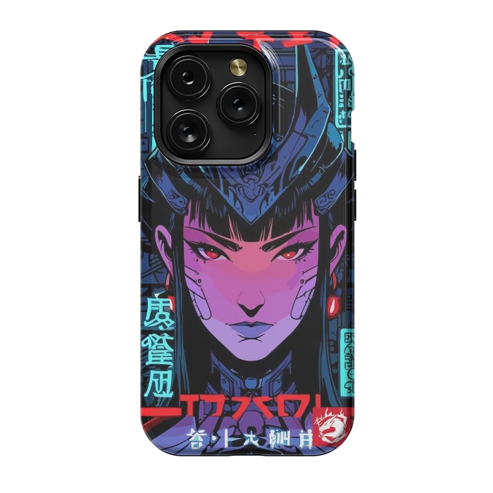 iPhone 15 Pro StrongFit Blue Woman Cyborg by LM2Kone