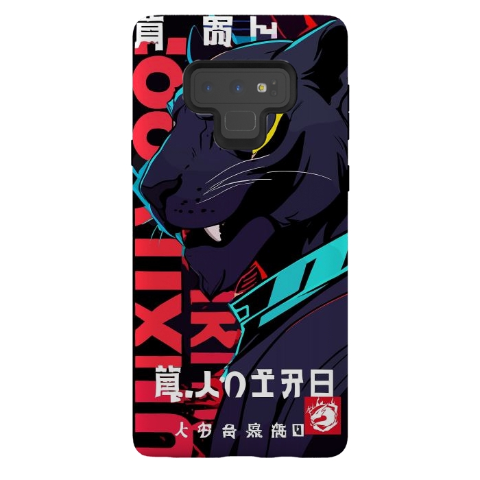 Galaxy Note 9 StrongFit Cyberpunk Blue Panther by LM2Kone