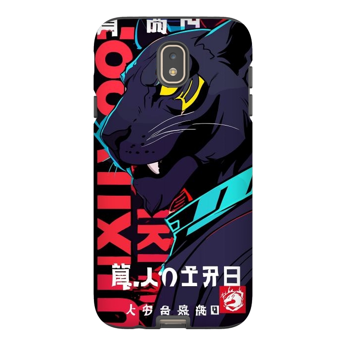 Galaxy J7 StrongFit Cyberpunk Blue Panther by LM2Kone