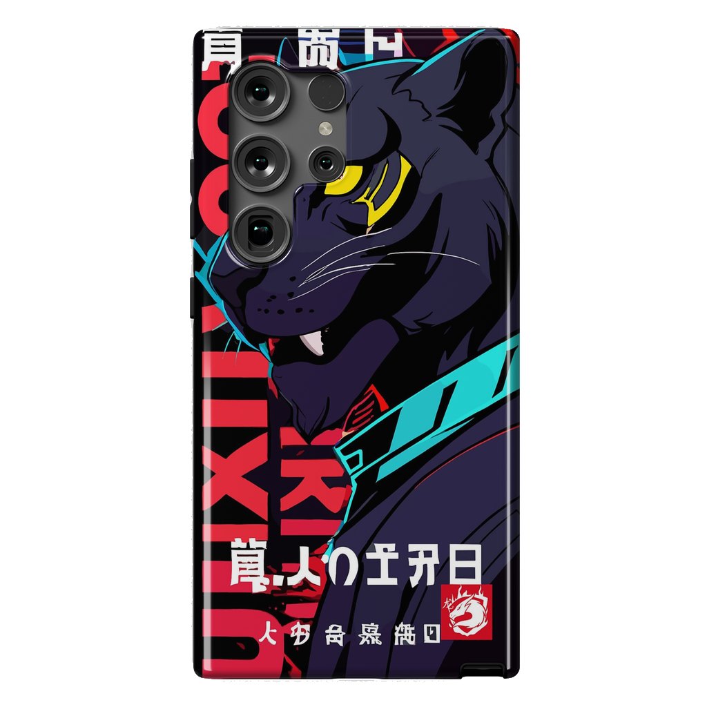 Galaxy S24 Ultra StrongFit Cyberpunk Blue Panther by LM2Kone