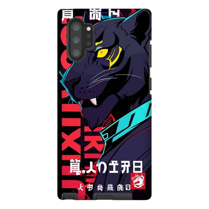 Galaxy Note 10 plus StrongFit Cyberpunk Blue Panther by LM2Kone