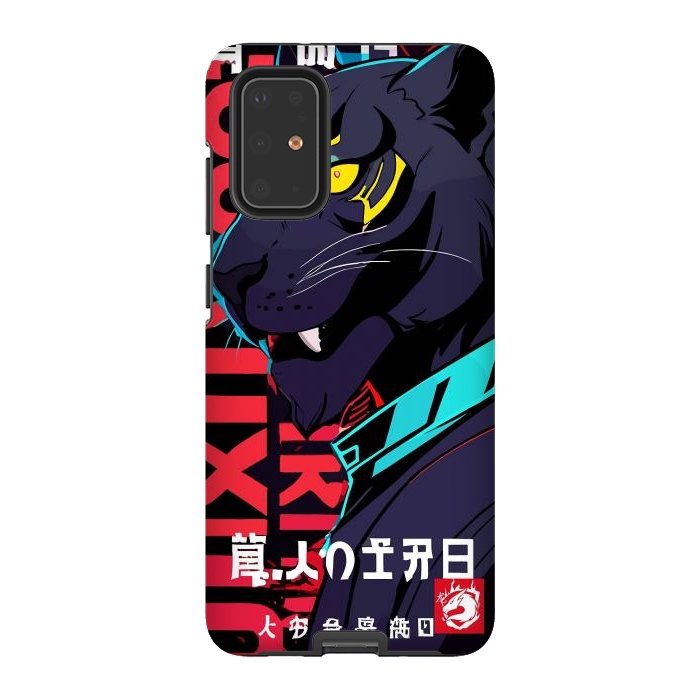 Galaxy S20 Plus StrongFit Cyberpunk Blue Panther by LM2Kone