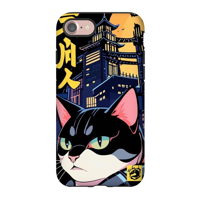 iPhone 7 StrongFit Halloween Cat Japan by LM2Kone