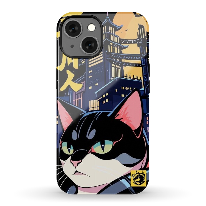 iPhone 13 StrongFit Halloween Cat Japan by LM2Kone