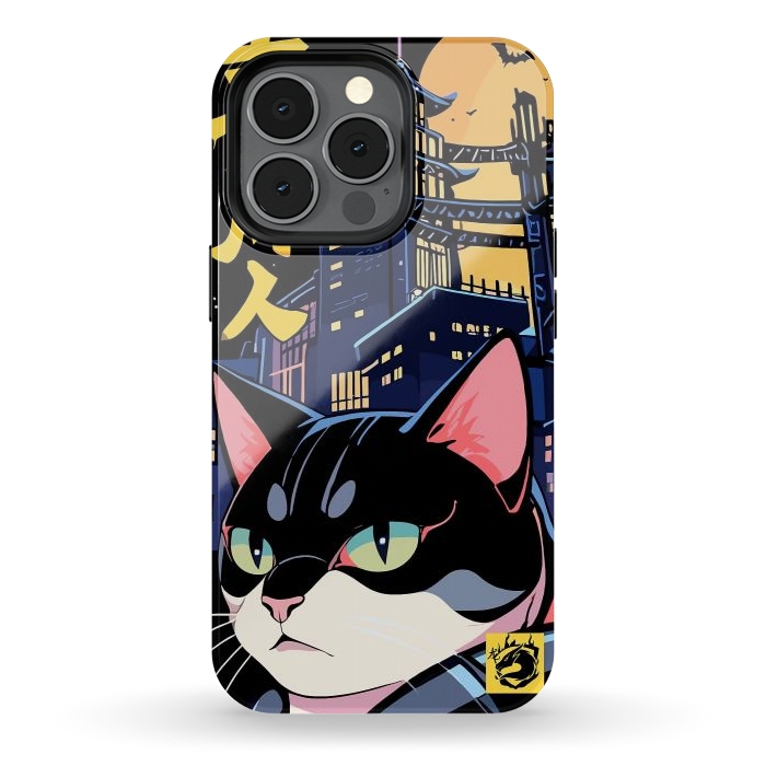 iPhone 13 pro StrongFit Halloween Cat Japan by LM2Kone