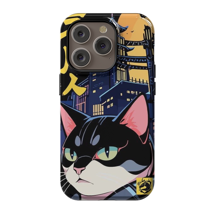 iPhone 14 Pro StrongFit Halloween Cat Japan by LM2Kone