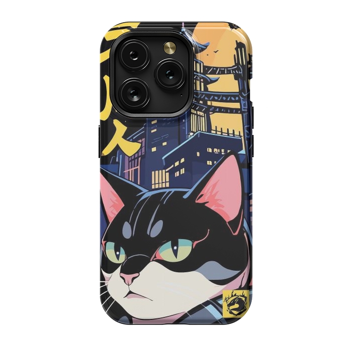 iPhone 15 Pro StrongFit Halloween Cat Japan by LM2Kone