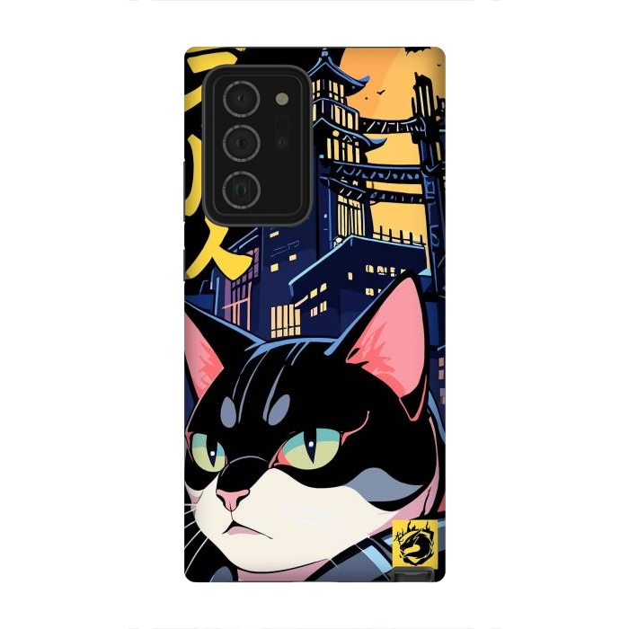 Galaxy Note 20 Ultra StrongFit Halloween Cat Japan by LM2Kone