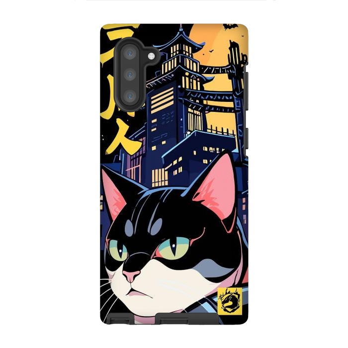 Galaxy Note 10 StrongFit Halloween Cat Japan by LM2Kone