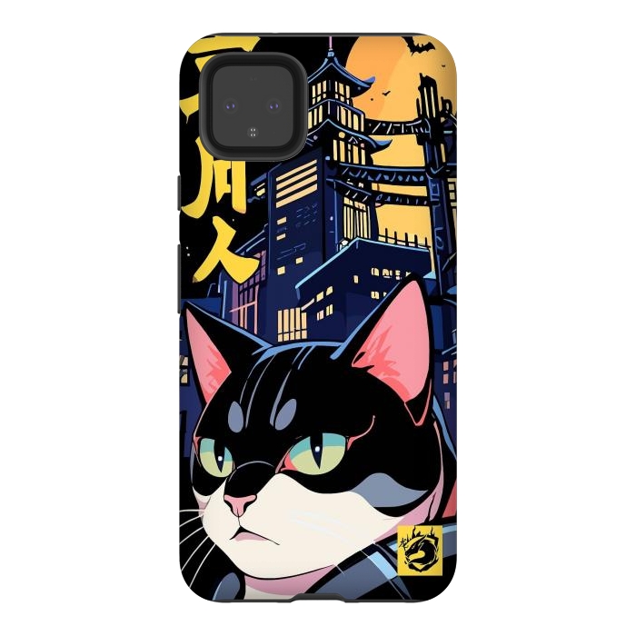 Pixel 4XL StrongFit Halloween Cat Japan by LM2Kone