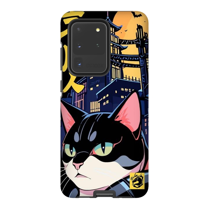 Galaxy S20 Ultra StrongFit Halloween Cat Japan by LM2Kone