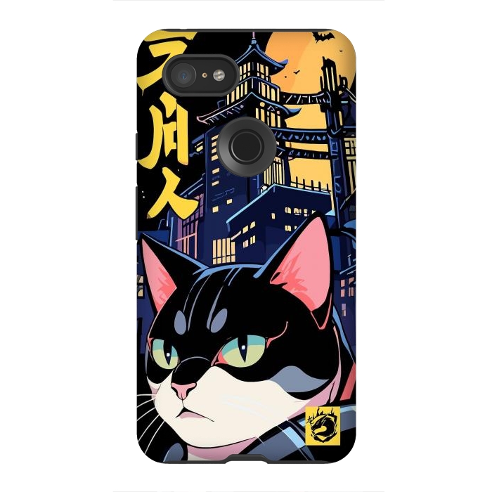 Pixel 3XL StrongFit Halloween Cat Japan by LM2Kone