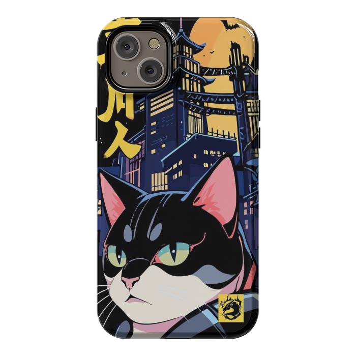 iPhone 14 Plus StrongFit Halloween Cat Japan by LM2Kone