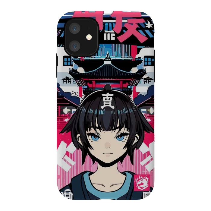 iPhone 11 StrongFit Japanese Anime girl by LM2Kone