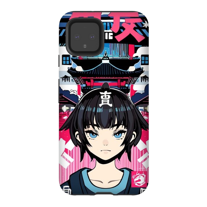 Pixel 4 StrongFit Japanese Anime girl by LM2Kone