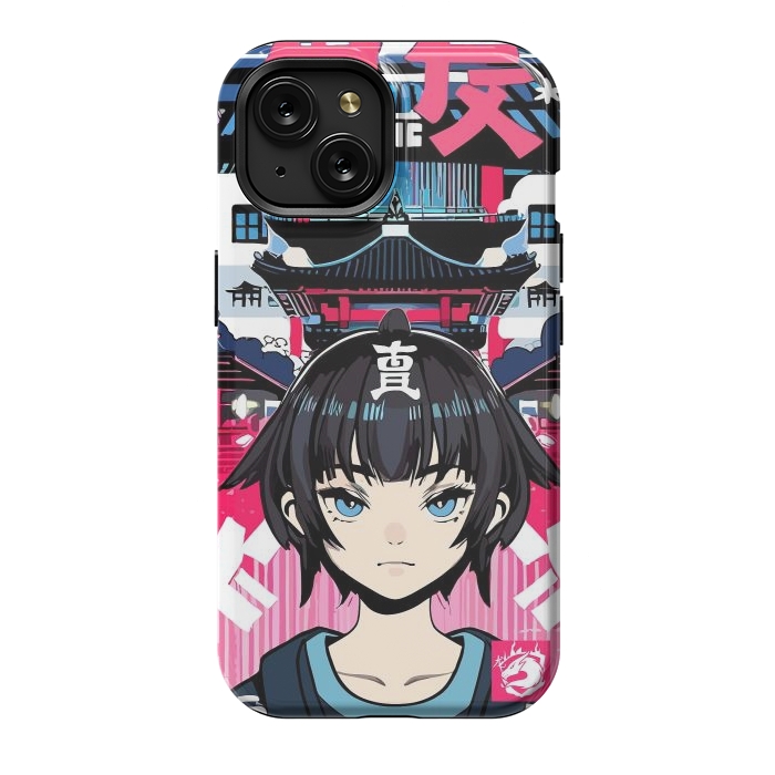 iPhone 15 StrongFit Japanese Anime girl by LM2Kone