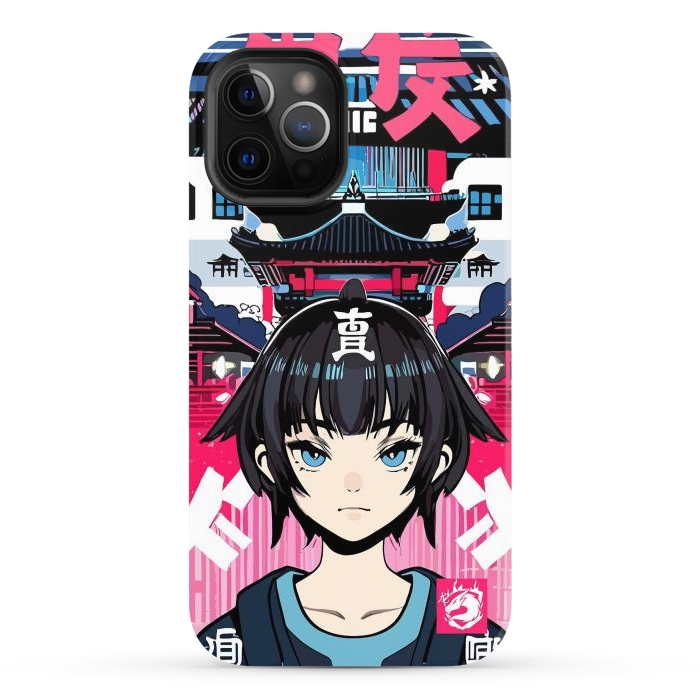 iPhone 12 Pro Max StrongFit Japanese Anime girl by LM2Kone