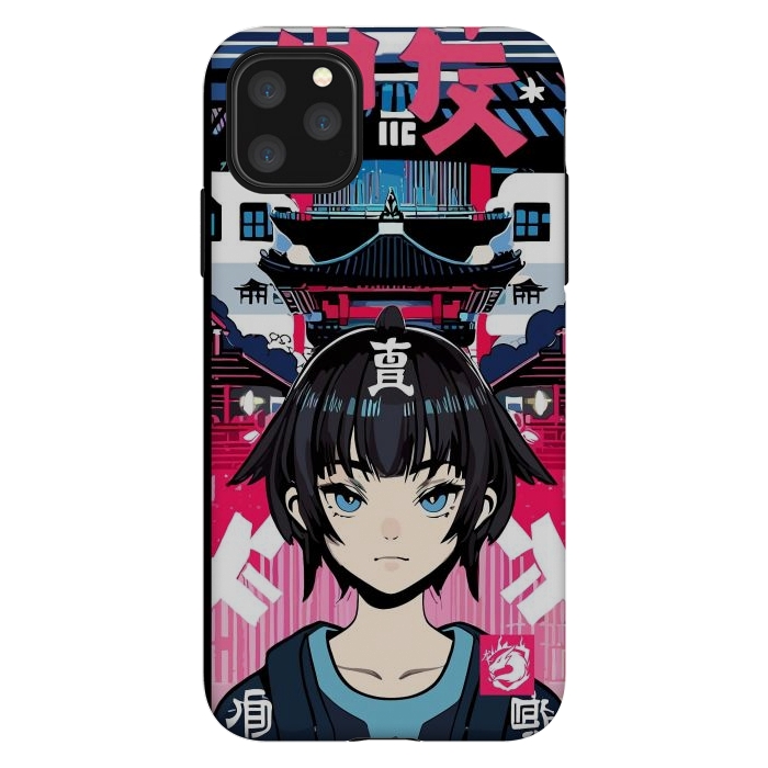 iPhone 11 Pro Max StrongFit Japanese Anime girl by LM2Kone