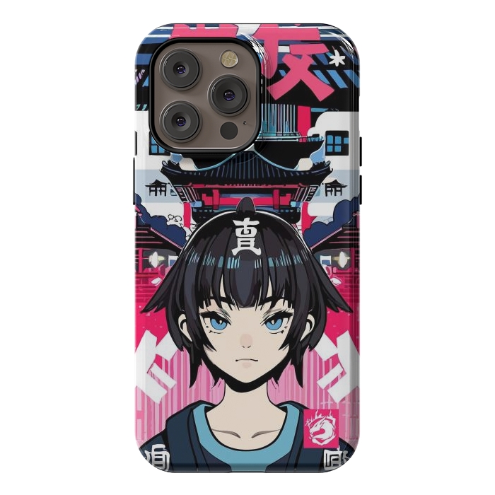 iPhone 14 Pro max StrongFit Japanese Anime girl by LM2Kone