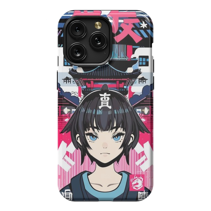 iPhone 15 Pro Max StrongFit Japanese Anime girl by LM2Kone