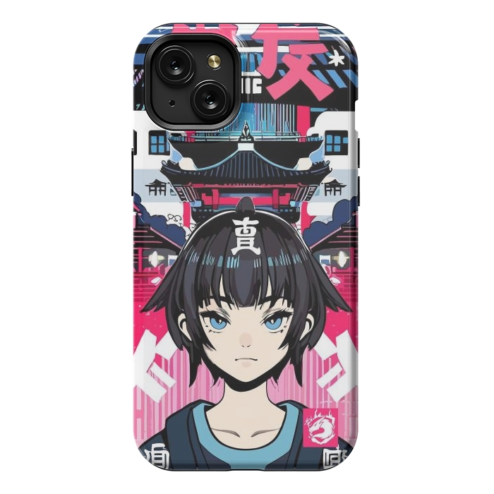 iPhone 15 Plus StrongFit Japanese Anime girl by LM2Kone