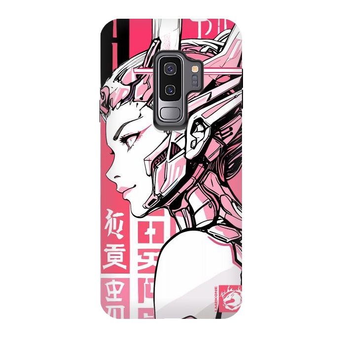 Galaxy S9 plus StrongFit Cyberpunk Girly Cyborg by LM2Kone