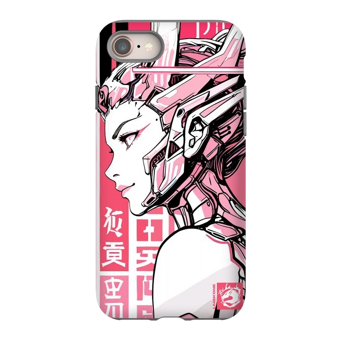 iPhone 8 StrongFit Cyberpunk Girly Cyborg by LM2Kone