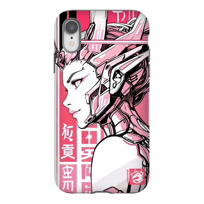 iPhone Xr StrongFit Cyberpunk Girly Cyborg by LM2Kone