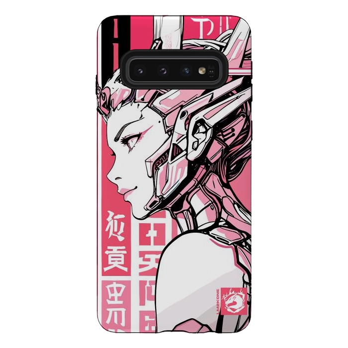 Galaxy S10 StrongFit Cyberpunk Girly Cyborg by LM2Kone