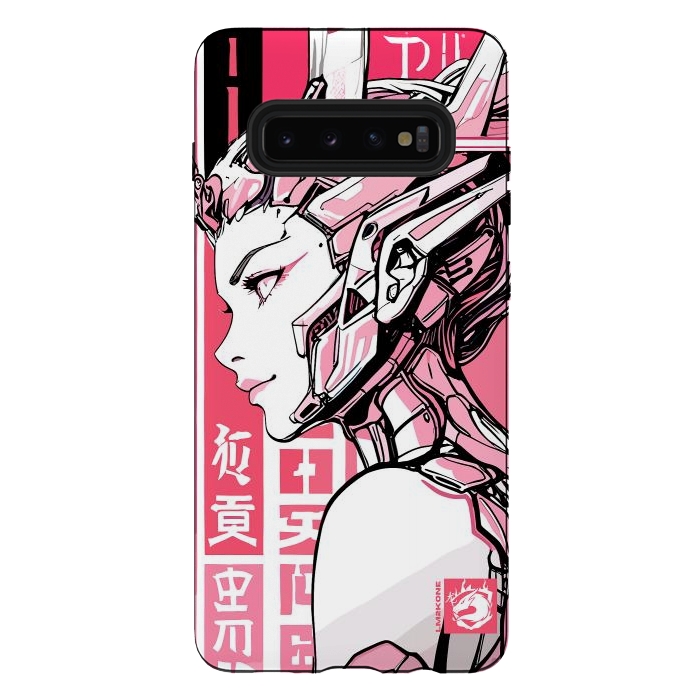 Galaxy S10 plus StrongFit Cyberpunk Girly Cyborg by LM2Kone