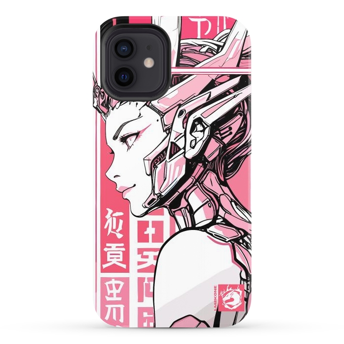 iPhone 12 StrongFit Cyberpunk Girly Cyborg by LM2Kone