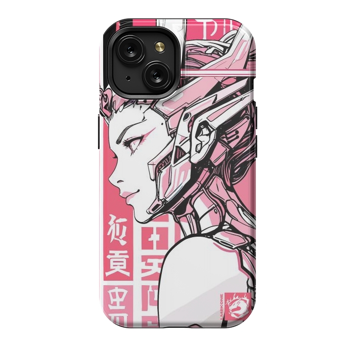 iPhone 15 StrongFit Cyberpunk Girly Cyborg by LM2Kone