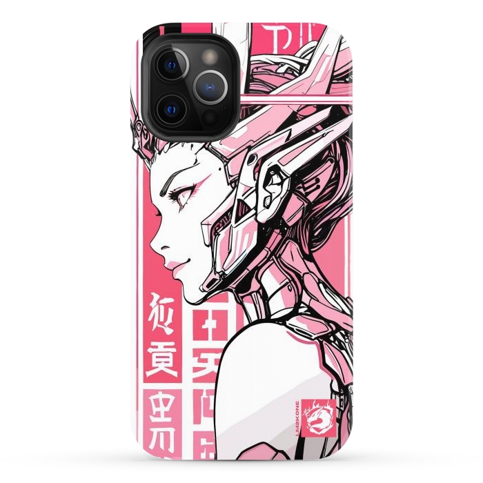 iPhone 12 Pro Max StrongFit Cyberpunk Girly Cyborg by LM2Kone