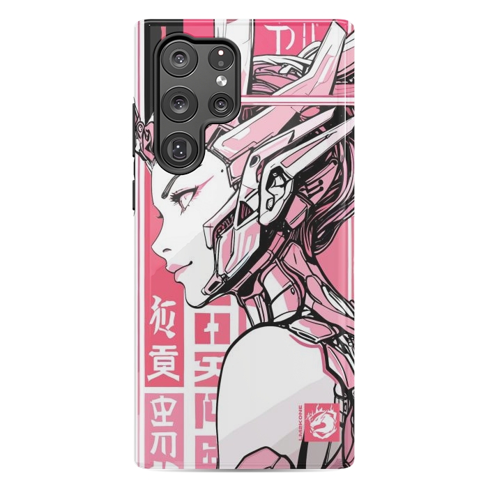 Galaxy S22 Ultra StrongFit Cyberpunk Girly Cyborg by LM2Kone