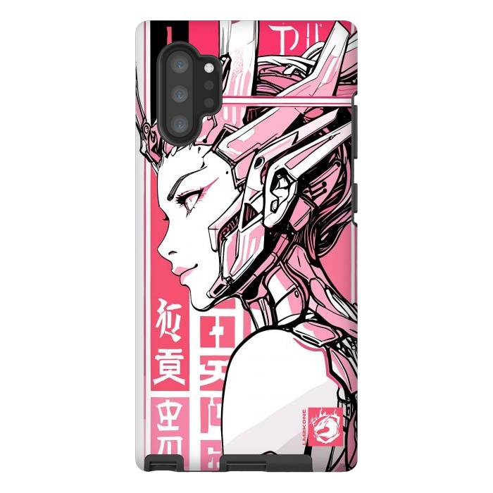 Galaxy Note 10 plus StrongFit Cyberpunk Girly Cyborg by LM2Kone