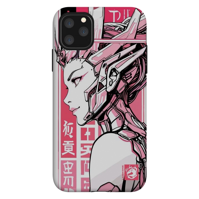 iPhone 11 Pro Max StrongFit Cyberpunk Girly Cyborg by LM2Kone