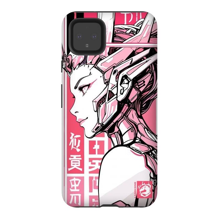 Pixel 4XL StrongFit Cyberpunk Girly Cyborg by LM2Kone