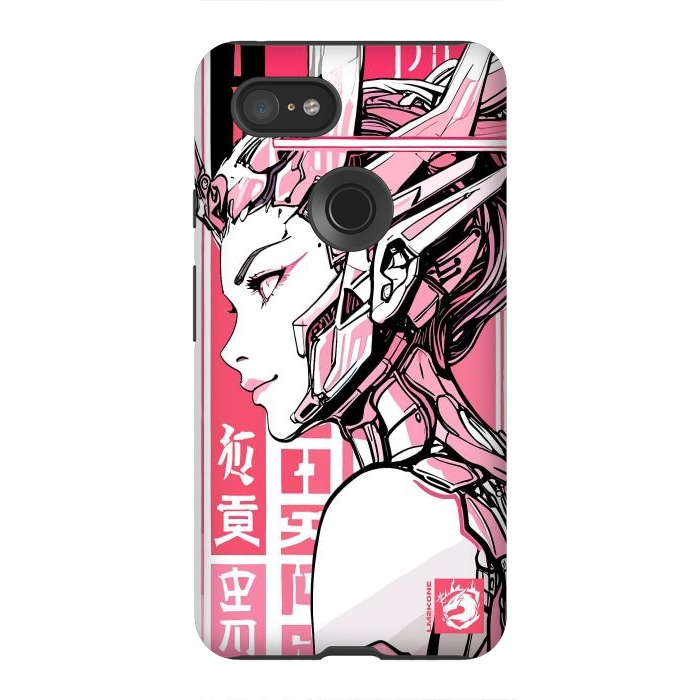 Pixel 3XL StrongFit Cyberpunk Girly Cyborg by LM2Kone