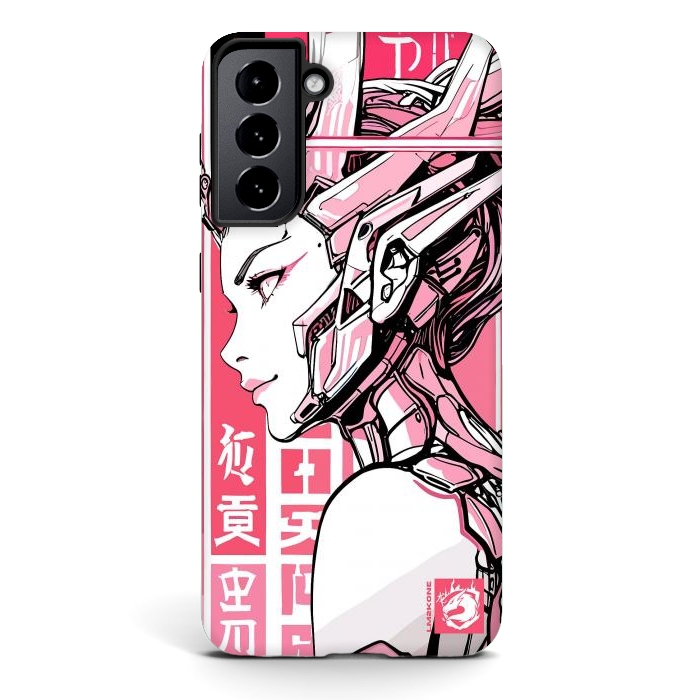 Galaxy S21 StrongFit Cyberpunk Girly Cyborg by LM2Kone