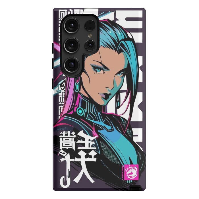 Galaxy S24 Ultra StrongFit Cyberpunk Neon Woman by LM2Kone