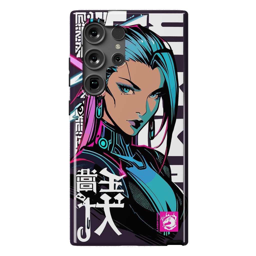 Galaxy S24 Ultra StrongFit Cyberpunk Neon Woman by LM2Kone