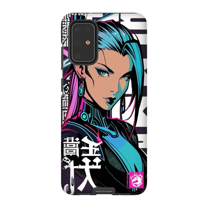 Galaxy S20 Plus StrongFit Cyberpunk Neon Woman by LM2Kone